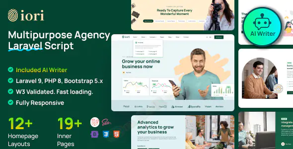 Business Website for Company, Agency, Startup with AI writer tool & shopping cart