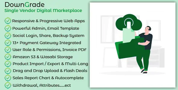 downGrade Single Vendor Digital Marketplace With Subscription