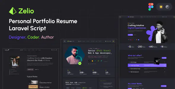 Zelio Personal Portfolio Resume Laravel Script