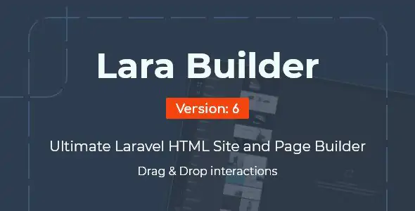 LaraBuilder Laravel Drag&Drop SaaS HTML site builder