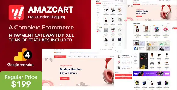 AmazCart Laravel Ecommerce System CMS Multi-Vendor