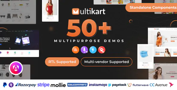 Multikart Single or Multivendor eCommerce with Angular & Laravel REST API