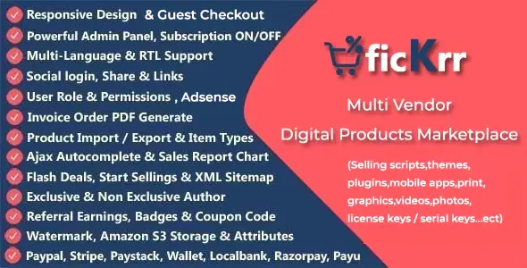 ficKrr Multivendor Digital Marketplace