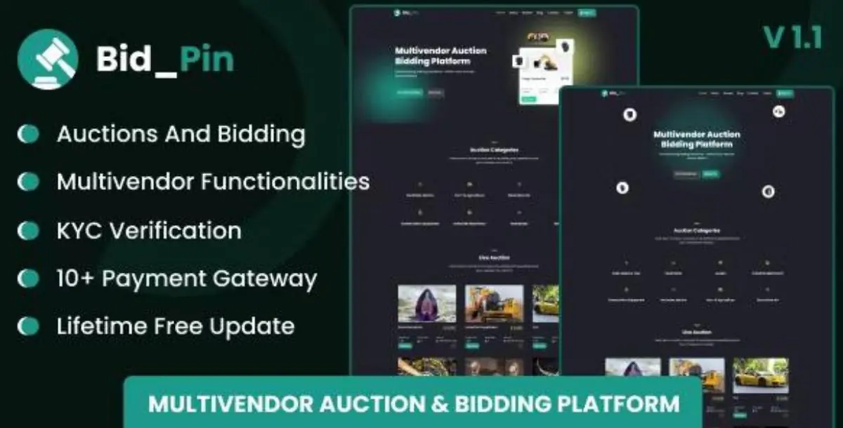 Bid Pin Multivendor Auction & Bidding Platform