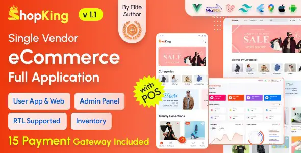 eCommerce App with Laravel Website & Admin Panel