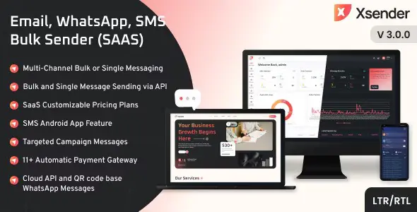 XSender Bulk Email, SMS and WhatsApp Messaging