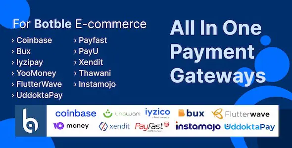 Extra payment gateways for Botble eCommerce